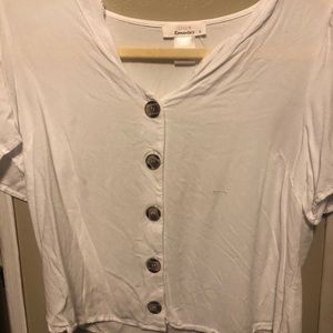 White button tee